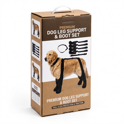 TreadPup™ All-Terrain 4-Leg Dog Boot & Support Set