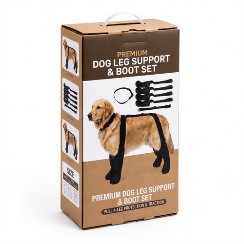 TreadPup™ All-Terrain 4-Leg Dog Boot & Support Set
